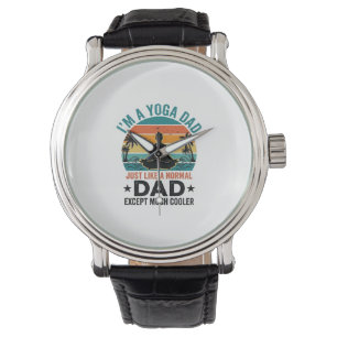 Yoga Dad Vintage Sunset Funny Father Shirt Design_ Watch