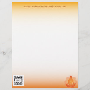 Yoga de modèle d'en-tête de lettre