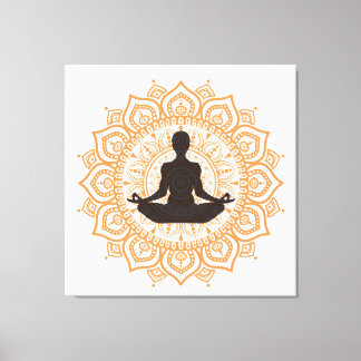 yoga (dhyana mudra) canvas print