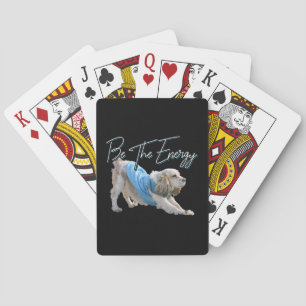 Yoga Downward Dog - Be The Energy Quote Playing Cards