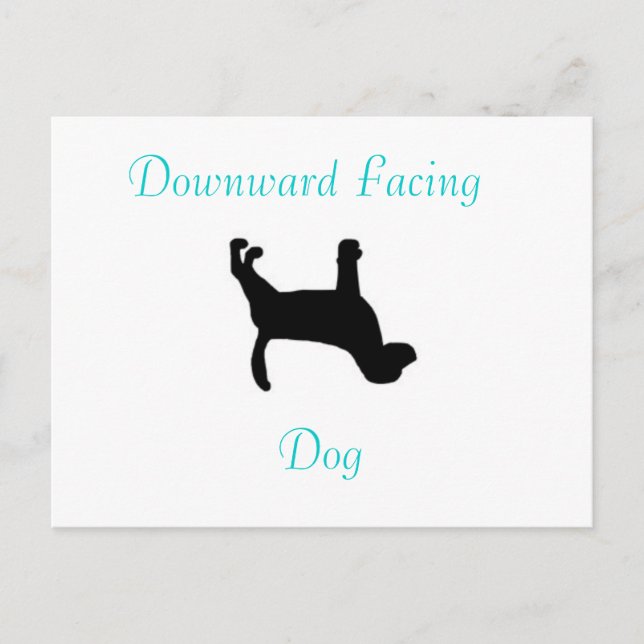 Yoga Downward Facing Dog Post Card (Front)