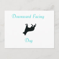 Yoga Downward Facing Dog Post Card