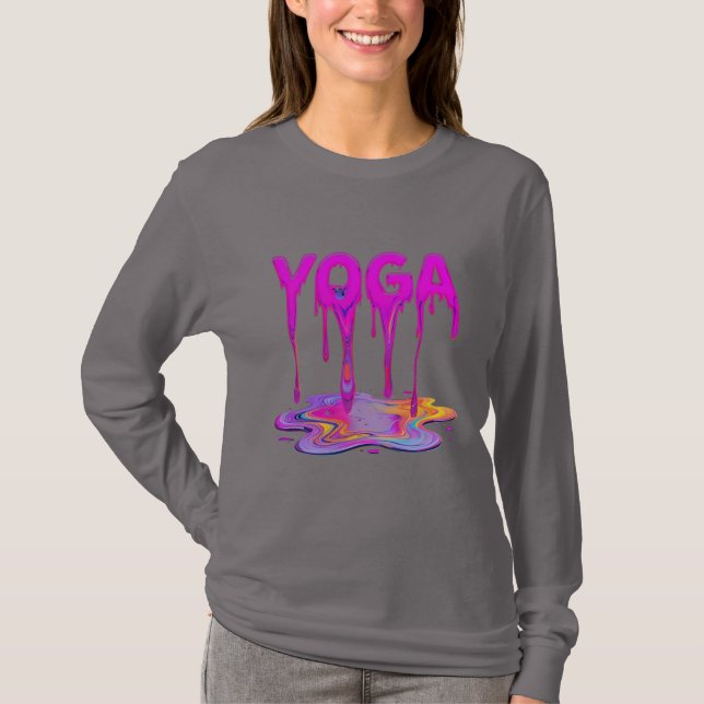 Yoga dripping paint design T-Shirt (Front)