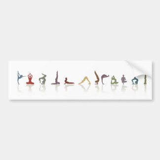 yoga earth bumper sticker