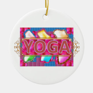 YOGA Enchanting Energy Print Ceramic Ornament