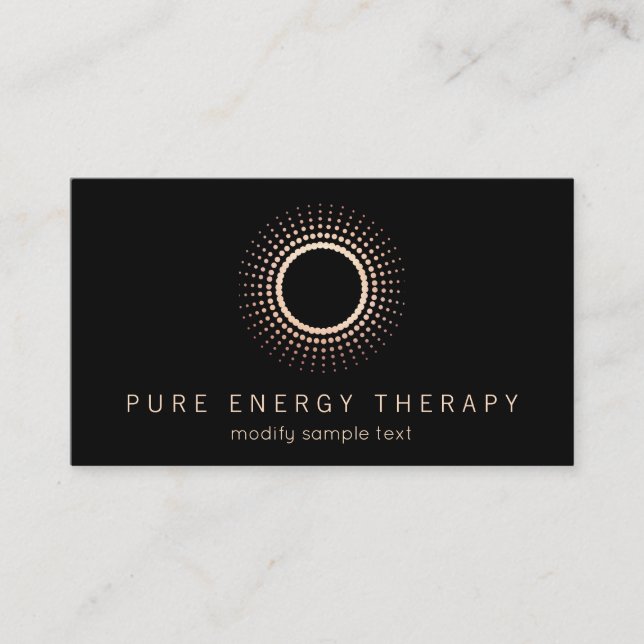 Yoga Energy Healer Circle Therapist Business Card (Front)