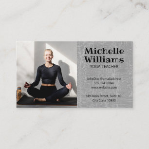 Yoga Enseignant Carte de visite assis