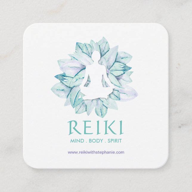 Yoga et cartes de visite de Reiki (Devant)