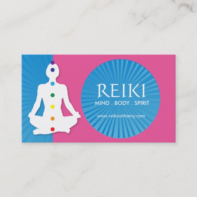 Yoga et cartes de visite de Reiki (Devant)