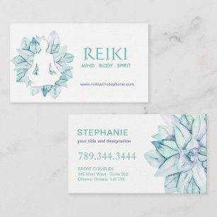 Yoga et cartes de visite de Reiki