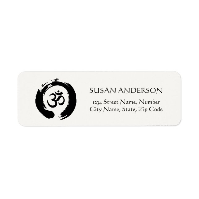 Yoga et Étiquette de adresse de méditation (Devant)