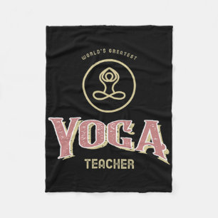 Yoga Exercise Relaxation Teacher Fleece Blanket
