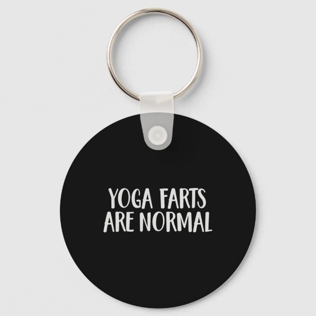 Yoga Farts Are Normal Funny Farting  Keychain (Front)