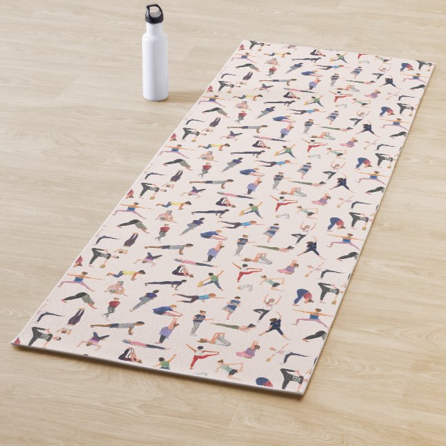 Yoga figures on a yoga mat! yoga mat (In Situ)