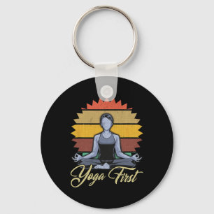 Yoga First Meditation Zen Gift Keychain