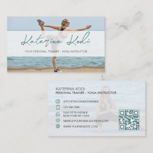 Yoga Fitness instuctor QR code carte de visite