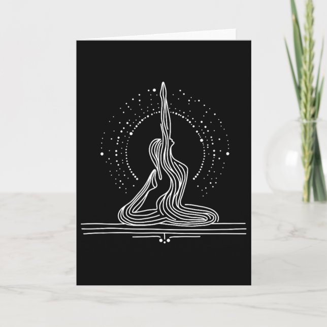 Yoga Flow One-line Art  Card (Front)