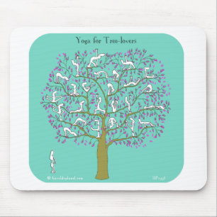 yoga for tree lovers mouse pad