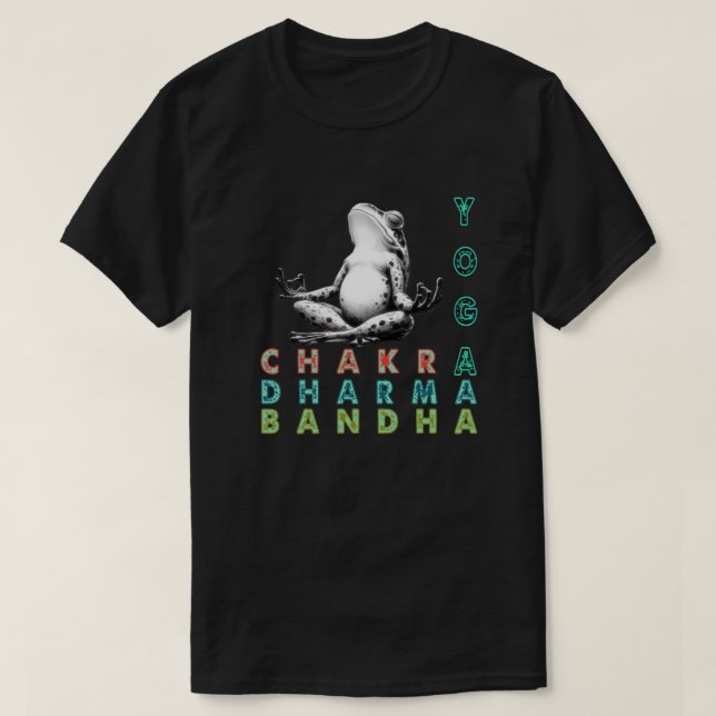 yoga frog,chakra frog T-Shirt (Design Front)