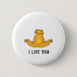 Yoga Frog - I Love Yoga,Moments of Zen 2 Inch Round Button