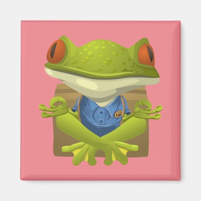 Yoga Frog Magnet (Front)