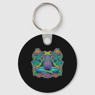 Yoga Frog Meditate Zen Pose Lance Stretch  Keychain