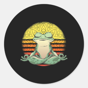Yoga Frog Meditation Sport Classic Round Sticker