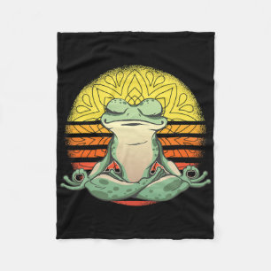 Yoga Frog Meditation Sport Fleece Blanket