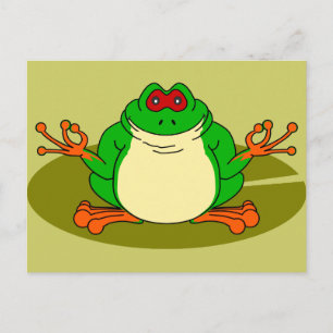 Yoga Frog Postcard