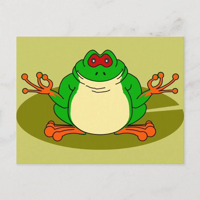 Yoga Frog Postcard (Front)