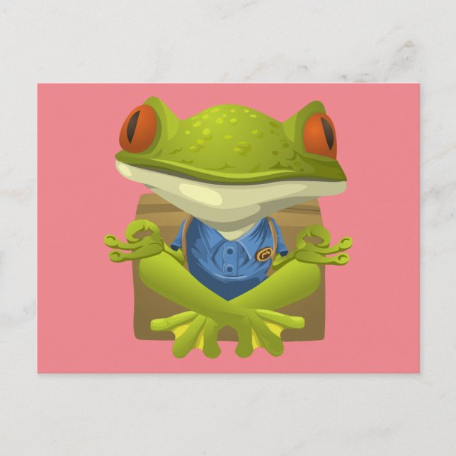 Yoga Frog Postcard (Front)