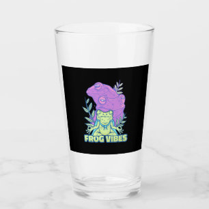 Yoga Frog Vibes Glass