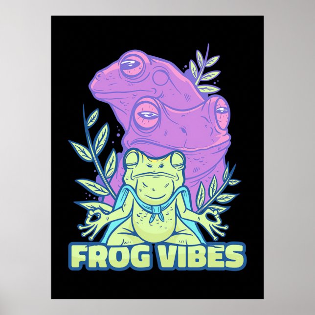 Yoga Frog Vibes Poster (Front)