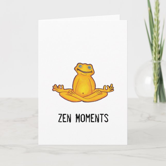 Yoga Frog - Zen Moments Carte de voeux (Devant)