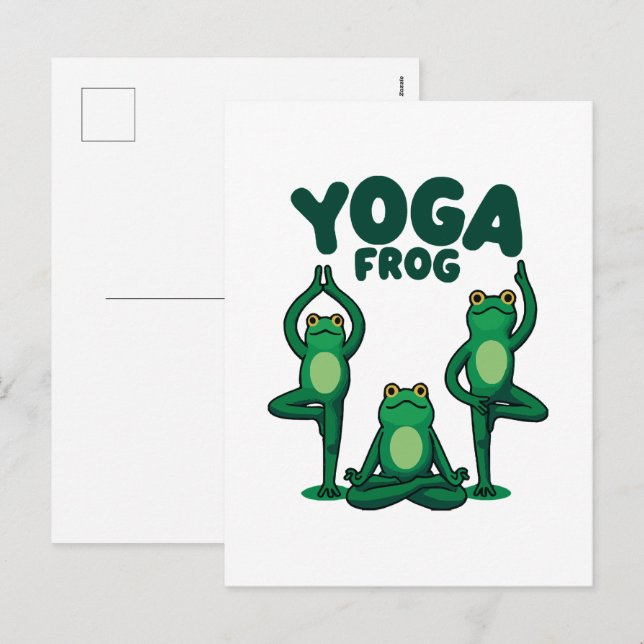 Yoga Frogs Holiday Postcard (Front/Back)