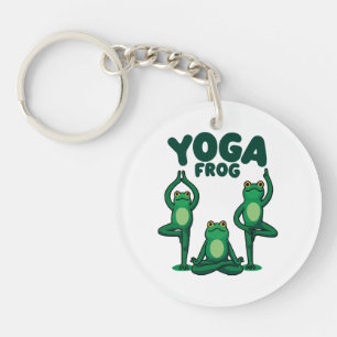Yoga Frogs Keychain