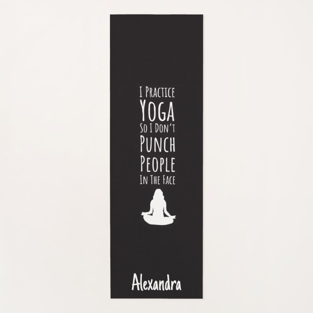 Yoga Gag Gifts Novelty Custom Personalized Funny  Mat (Front)