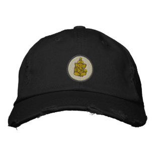 Yoga Ganesh Embroidered Dark Cap