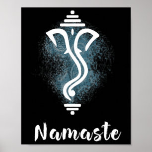 Yoga Ganesha Chakra Namaste Energy Lotus Karma Om Poster
