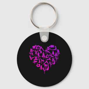 Yoga Gansha Namaste Heart Poses Meditation _1 Keychain