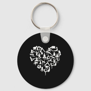 Yoga Gansha Namaste Heart Poses Meditation Keychain