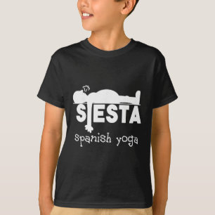 Yoga Gift And Funny Sleeping Fun Spanish Siesta T-Shirt
