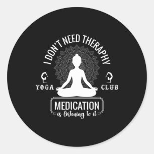 Yoga Gift For Teacher Instructor Meditation Cl Clu Classic Round Sticker
