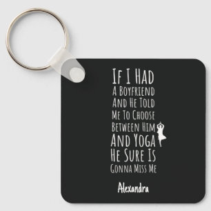 Yoga Gifts For Girls Yogi Funny Personalized Keychain