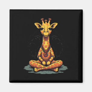 Yoga Giraffe Meditation Mindfulness Zen Namaste Magnet