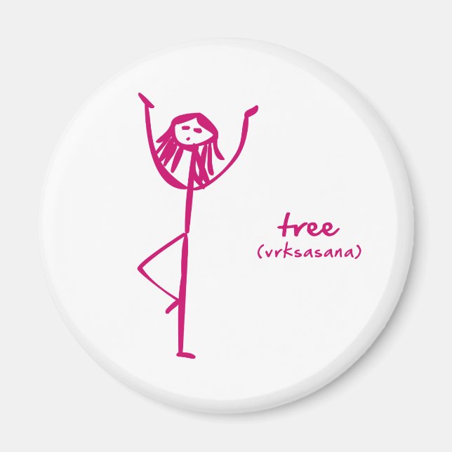 Yoga Girl aimant arbre (Devant)