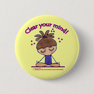 Yoga Girl-Clear Your Mind 2 Inch Round Button