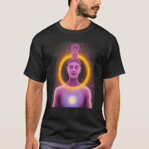 Yoga Girl Female Sun Salutation Meditation Chakra  T-Shirt
