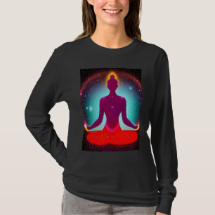 Yoga Girl Female Sun Salutation Meditation Chakra T-Shirt
