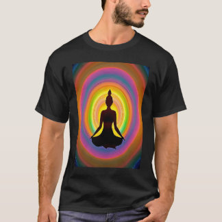Yoga Girl Female Sun Salutation Meditation Chakra  T-Shirt
